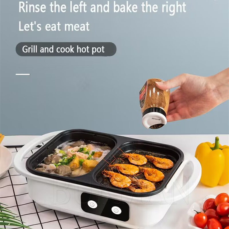 Camping Cooking Hot Plate - Multifunctionele elektrische hot pot-fornuis Koken Frituren