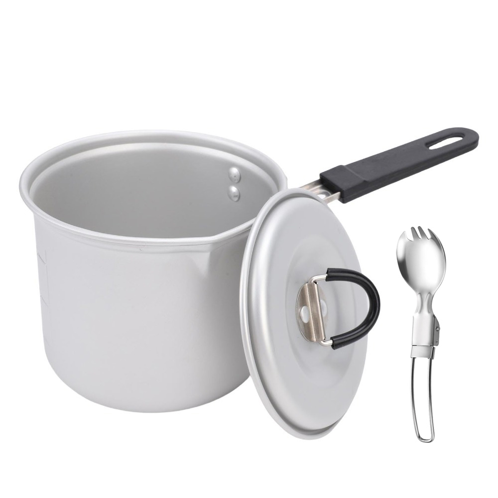 Camping Cooking Pot With Lid - Campingkookpot, 770 ml draagbare kookpot van