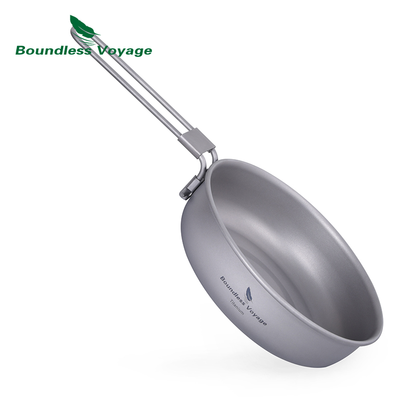 Camping Cooking Griddle - Grenzeloze Voyage Ultralichte Titanium Koekenpan Met