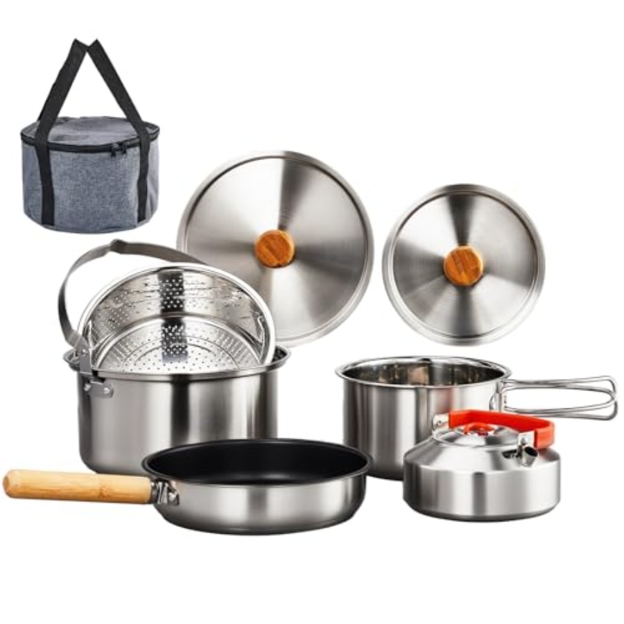 Campingkookset, lichtgewicht r - Nesting Camping Cooking Set recensie en prijs
