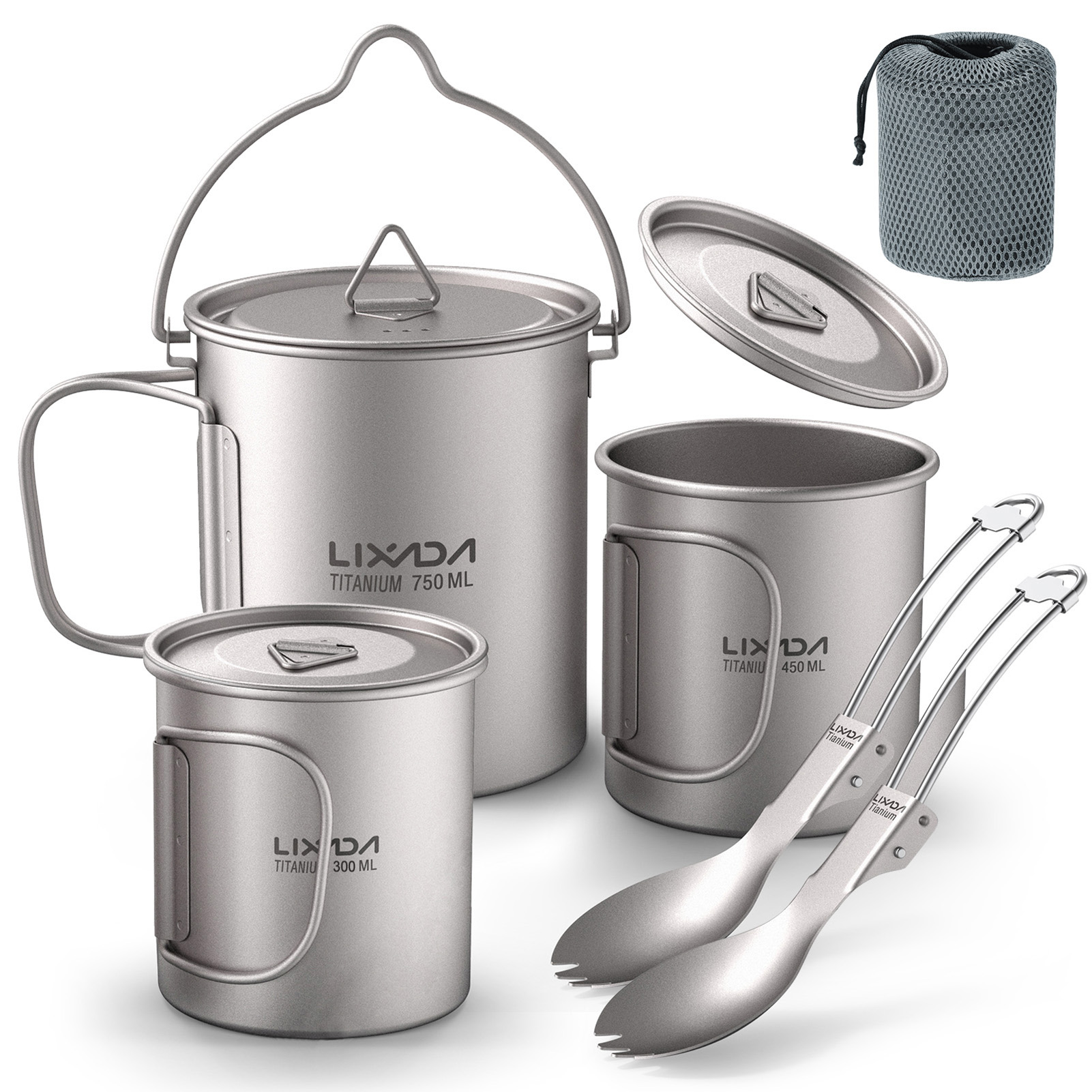 Ultralichte 300ml/750ml titani - Camping Cooking Pot With Lid recensie en prijs