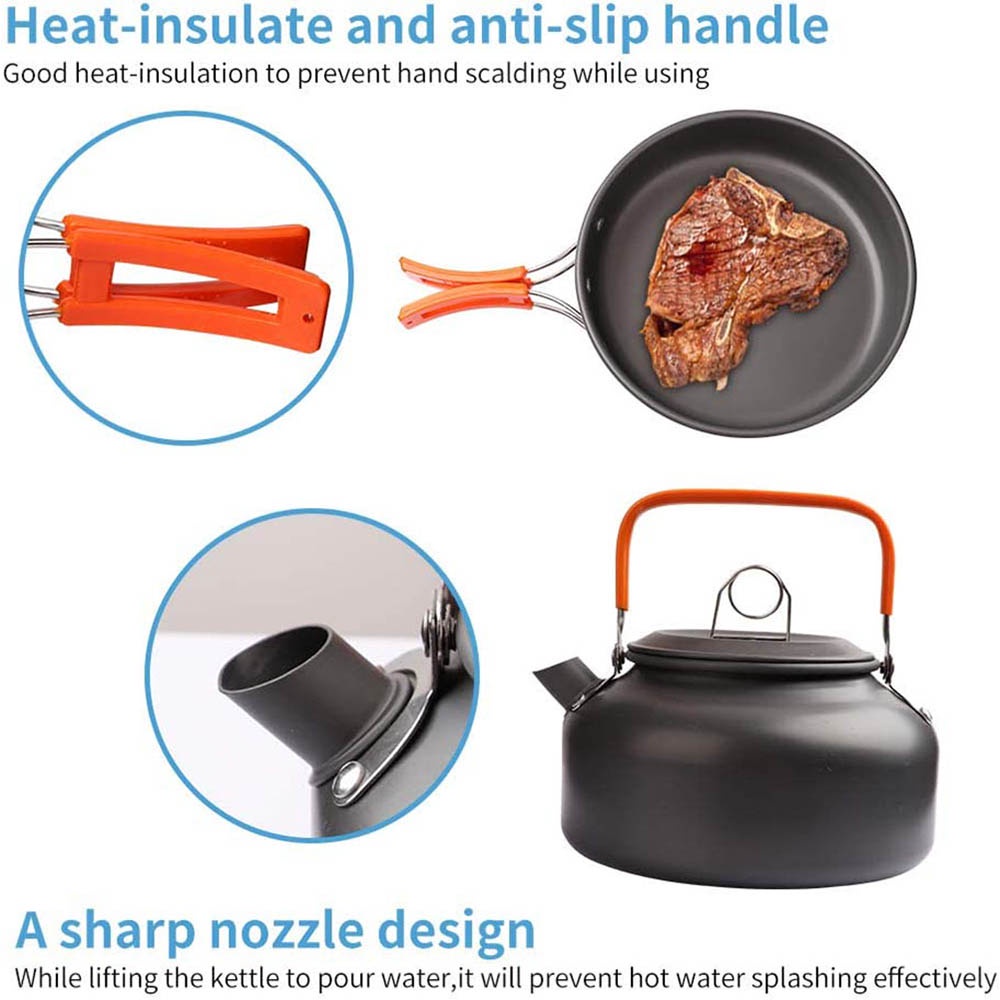 Outdoor Camping Kookset, Anti- - Nesting Camping Cooking Set recensie en prijs