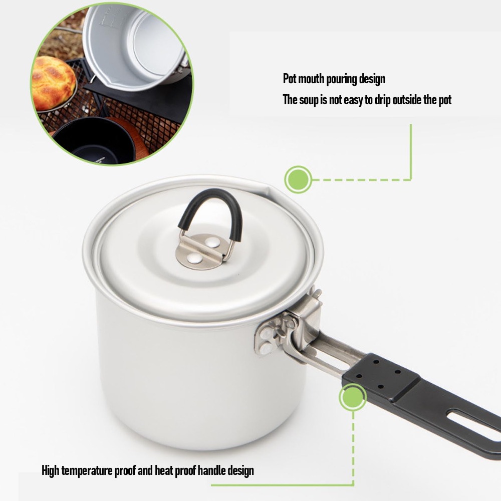 Campingkookpot, 770 ml draagba - Camping Cooking Pot With Lid recensie en prijs