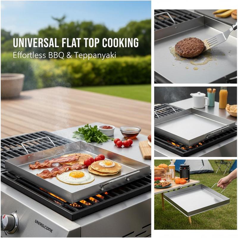 Universele platte bakplaat 18x - Camping Cooking Griddle recensie en prijs