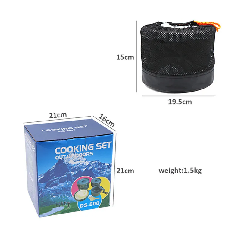 Draagbare campingkookset, in e - Nesting Camping Cooking Set recensie en prijs