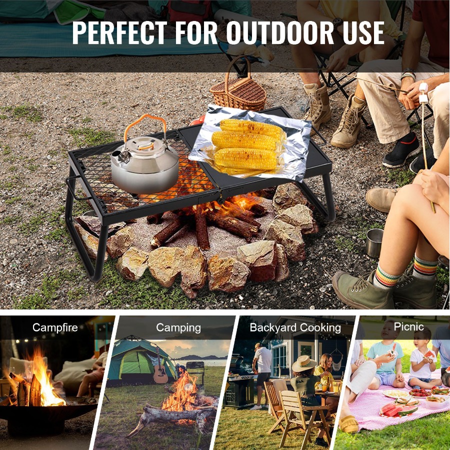 Opvouwbare kampvuurgrill, zwaa - Camping Cooking Over Fire recensie en prijs