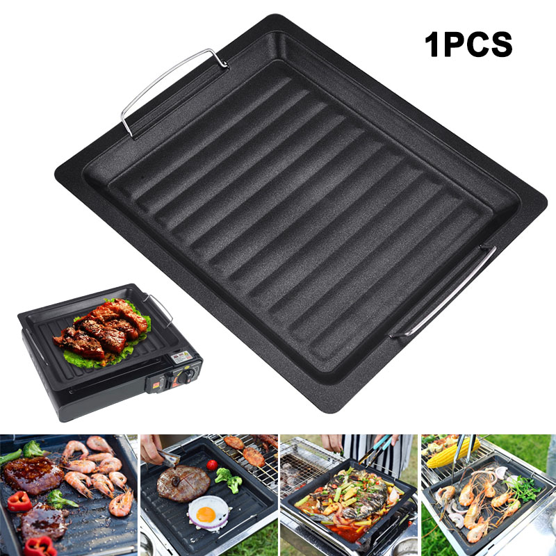 Buiten dikke vierkante grillpa - Camping Cooking Griddle recensie en prijs