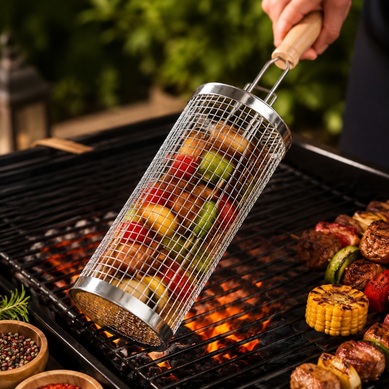 Ronde barbecue grillmandset va - Camping Cooking Griddle recensie en prijs
