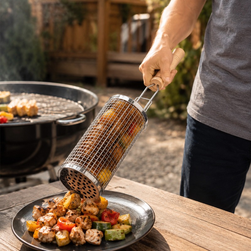 Ronde barbecue grillmandset va - Camping Cooking Griddle recensie en prijs