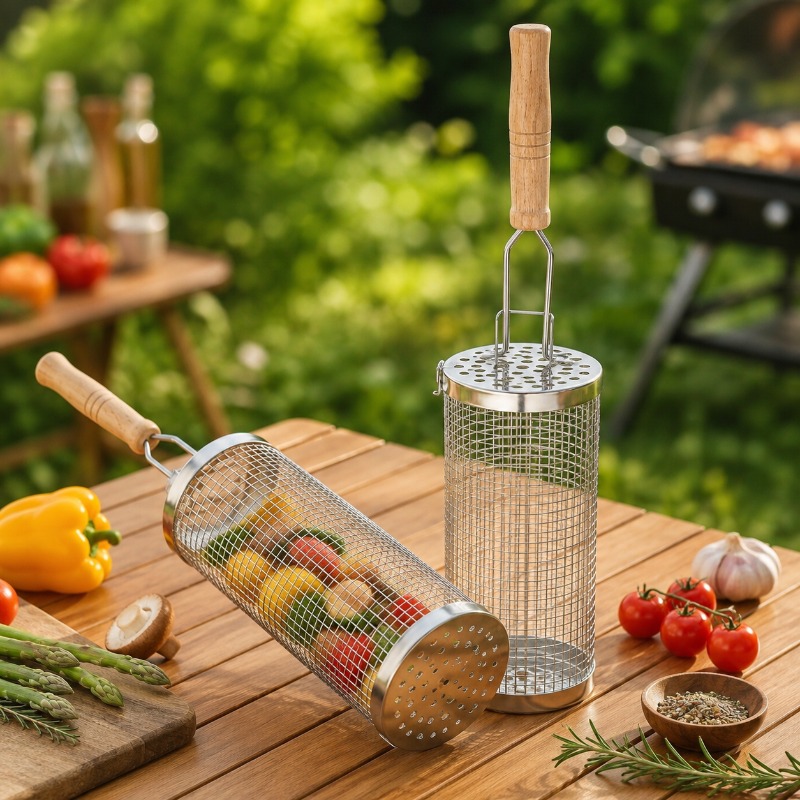 Ronde barbecue grillmandset va - Camping Cooking Griddle recensie en prijs
