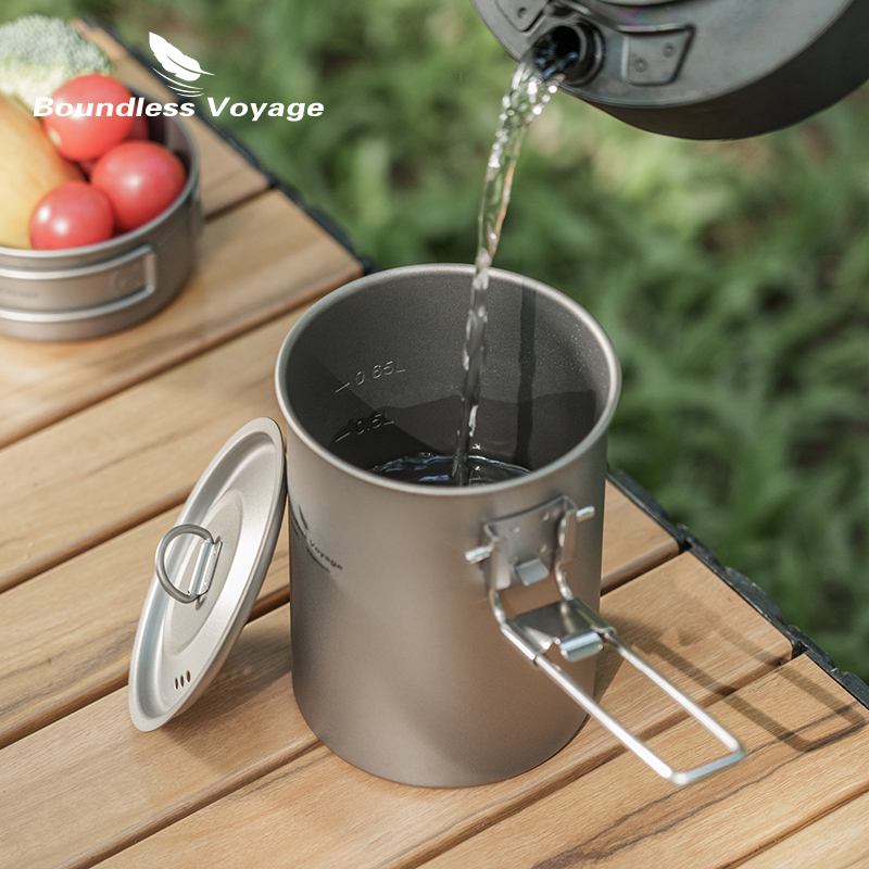 Boundless Voyage 900ml Titaniu - Camping Cooking Pot With Lid recensie en prijs