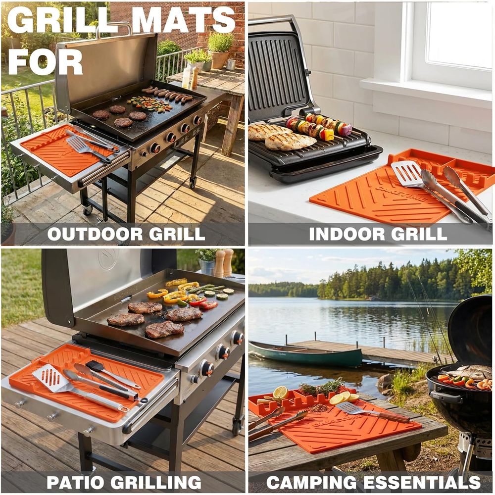 Siliconen grillmatten of acces - Camping Cooking Griddle recensie en prijs