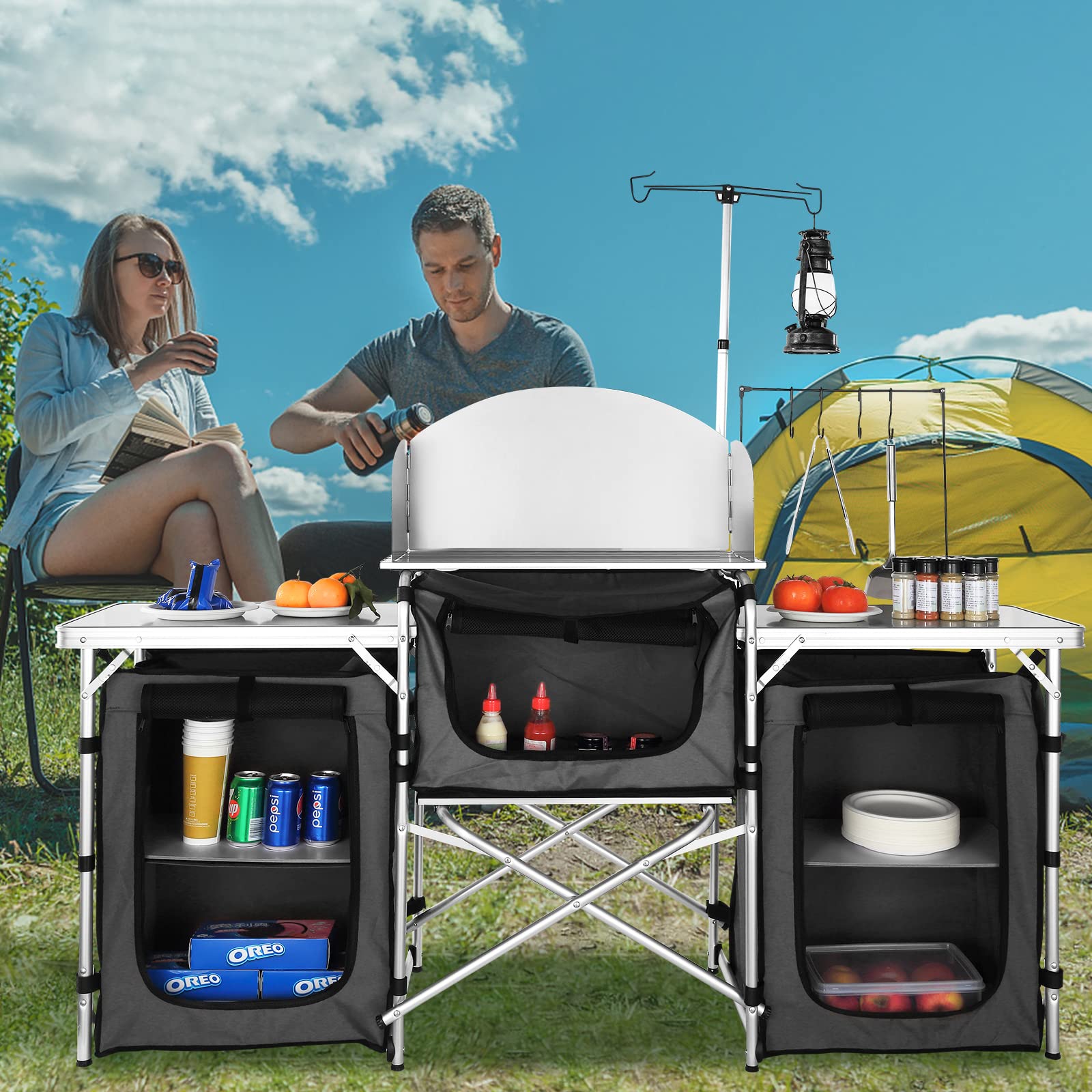 Opvouwbare buitenkooktafel van - Camping Cooking Cupboard recensie en prijs