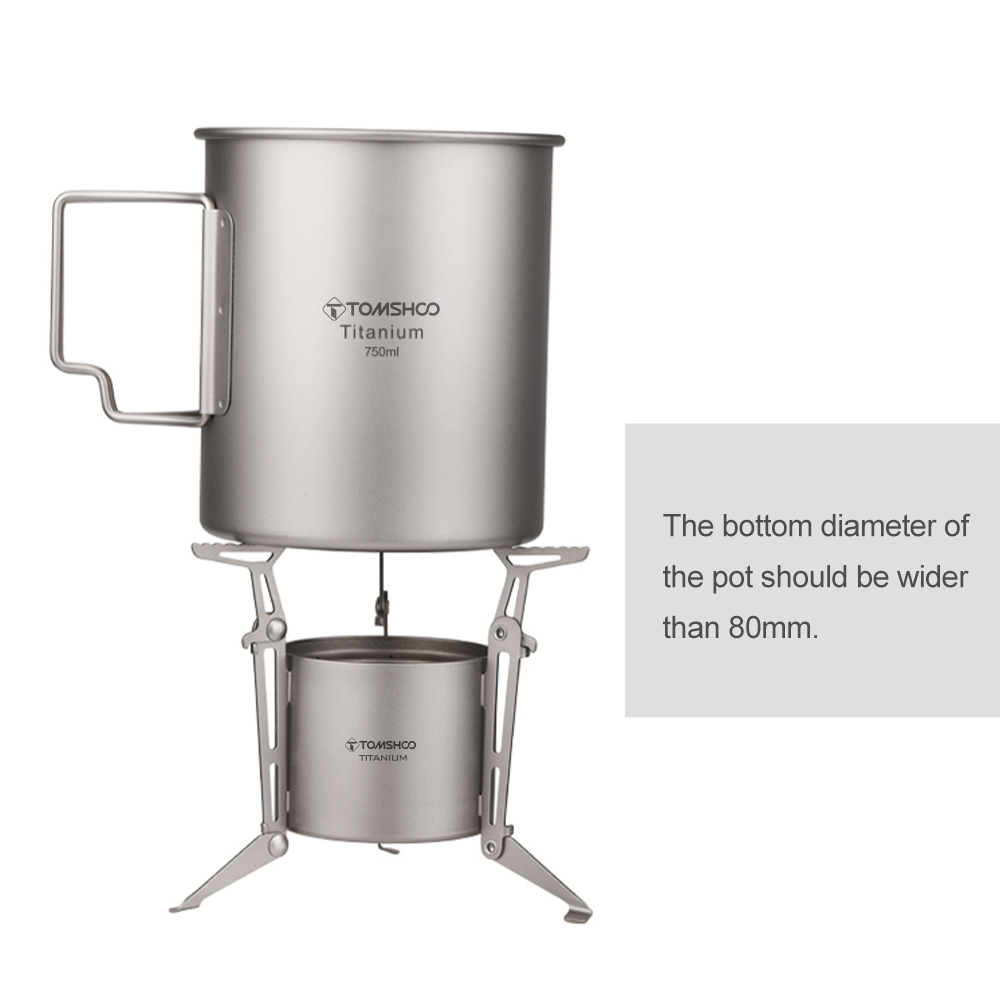TOMSHOO Ti Alcoholkachel en de - Camping Cooking Pot With Lid recensie en prijs