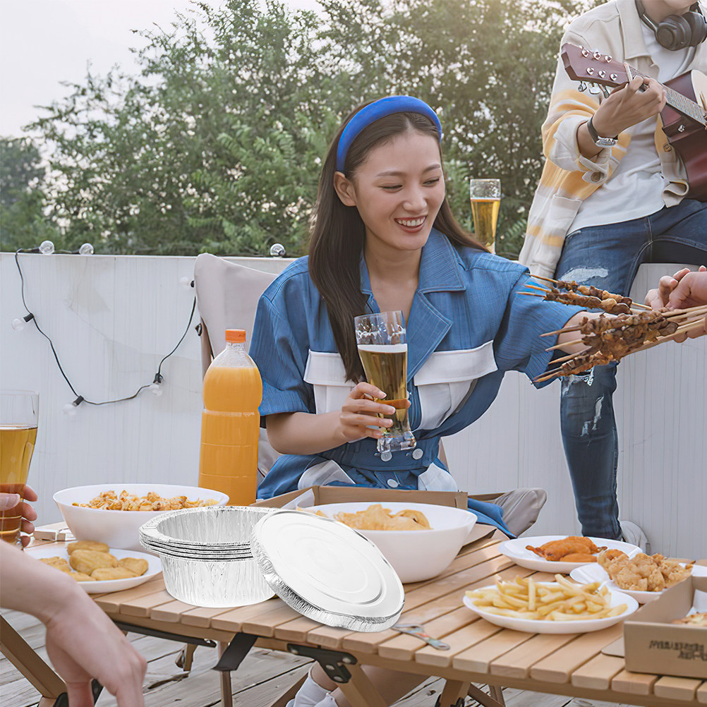 6 stuks aluminiumfolie pannen, - Camping Cooking Pot With Lid recensie en prijs